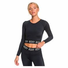ROXY Női lycra póló Fitness Crop, hosszú ujjú fekete XL - 44