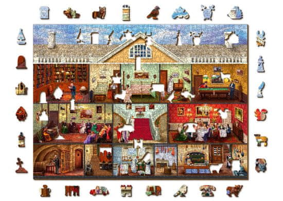 Wooden city Fából készült puzzle viktoriánus kastély 2 az 1-ben, 1010 darab ECO