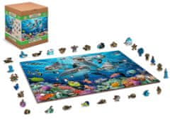 Wooden city Fából készült puzzle Happy delphins 2 az 1-ben, 1010 darab ECO