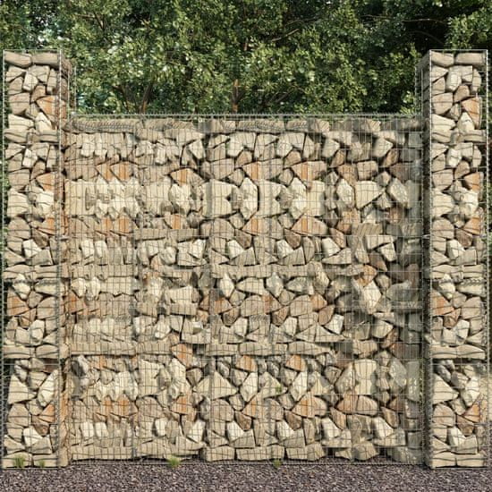 shumee horganyzott acél gabion fal fedéllel 600 x 50 x 200 cm