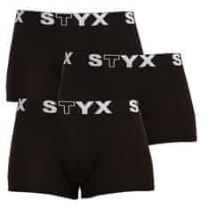Styx 3PACK Fekete férfi boxeralsó sport gumi (G9606060) - méret L