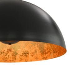 Vidaxl 2 darab fekete-arany félgömb alakú mennyezeti lámpa 50 cm E27 50877