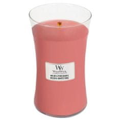 Woodwick Gyertya ovális váza , Görögdinnye és rózsaszín kristály, 609,5 g
