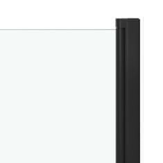 shumee 2 paneles fekete ESG zuhanykabin összecsukható ajtóval 95x140cm