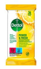 Dettol Lemon és Lime antibakteriális felületi törlőkendő, 36db