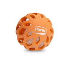 Karlie Gumi rácsos golyó LED világítással belül 8,3cm narancssárga