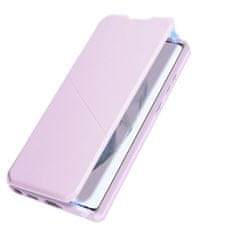 Dux Ducis Skin X bőr könyvtok Samsung Galaxy S22 Ultra, rózsaszín