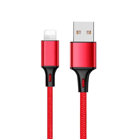 MG kábel USB / Lightning 2.4A 2m, piros