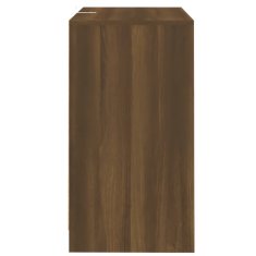 Greatstore 2 db barna tölgyszínű forgácslap tálalószekrény 70 x 41 x 75 cm