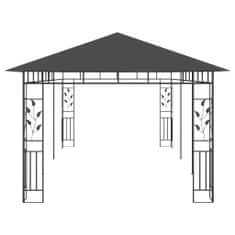 Greatstore antracitszürke pavilon szúnyoghálóval 6 x 3 x 2,73 m