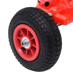 Greatstore Piros pedálos gokart pneumatikus gumikkal