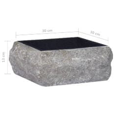 Greatstore fekete márvány mosdókagyló 30 x 30 x 13 cm