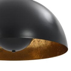Vidaxl 2 darab fekete-arany félgömb alakú mennyezeti lámpa 40 cm E27 50876