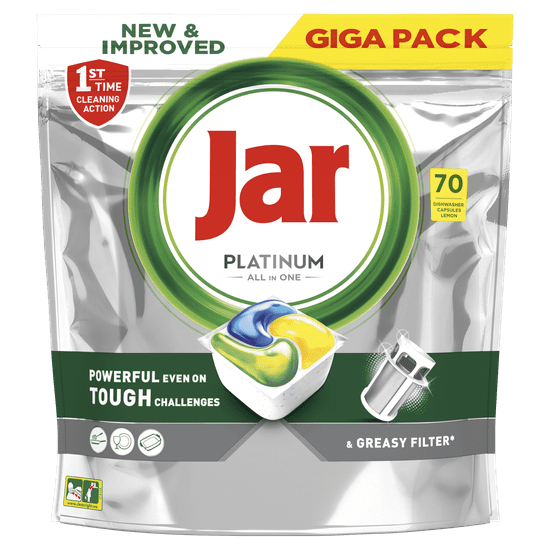 Jar Platinum All in One automata mosogatógép kapszula citrom, 70 db