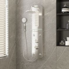 Greatstore ezüstszínű zuhanypanel 25 x 43 x 110 cm