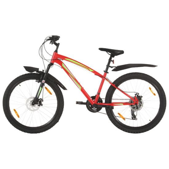 Vidaxl 21 sebességes piros mountain bike 26 hüvelykes kerékkel 36 cm 3067222