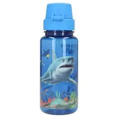 Műanyag palack Víz alatti világ, Kék, tengeri állatokkal, 400 ml