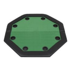 Greatstore 8 személyes, nyolcszögletes, zöld összecsukható pókerasztal