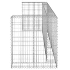 Greatstore horganyzott acél gabionfal szemeteskukákhoz 320 x 100 x 110 cm