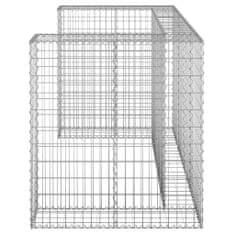 Greatstore horganyzott acél gabionfal szemeteskukákhoz 180 x 100 x 110 cm