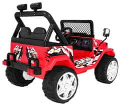 RAMIZ Erős Jeep típusú elektromos kisautó - piros színben