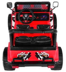 RAMIZ Erős Jeep típusú elektromos kisautó - piros színben