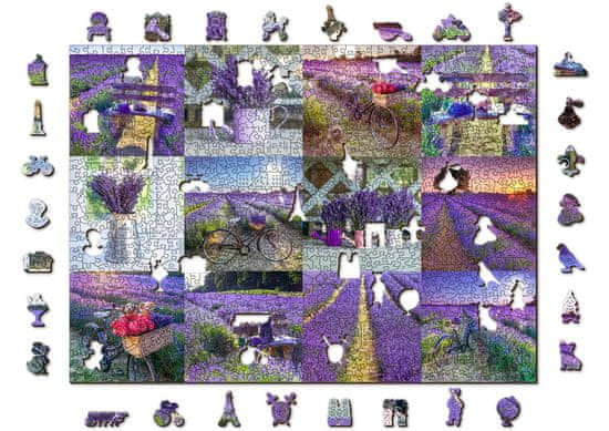 Wooden city Fa puzzle Lavender France 2 az 1-ben, 1010 darab ECO