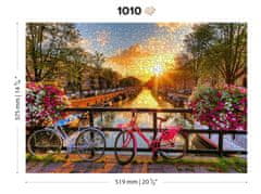 Wooden city Fa puzzle Kerékpárok Amszterdamban 2 az 1-ben, 1010 db ECO