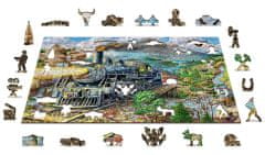 Wooden city Fa puzzle Railway 2 in 1, 505 db ECO