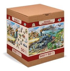 Wooden city Fa puzzle Railway 2 in 1, 505 db ECO
