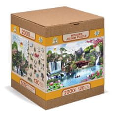 Wooden city Fa puzzle Vízesések japán kertben 2 az 1-ben 2000 darab ECO