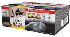Sheba Fresh & Fine baromfiválogatás lében felnőtt macskák számára 50×50 g