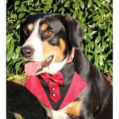 Hivatalos csokornyakkendő kutyáknak piros ruházat méret L