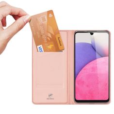 Dux Ducis Skin Pro bőr könyvtok Samsung Galaxy A33 5G, rózsaszín