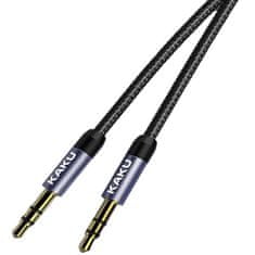 Kaku KSC-389 audio kábel 3.5mm mini jack M/M 1m, fekete