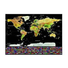 MG World Map világtérkép zászlókkal 82 x 59 cm