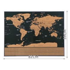MG World Map világtérkép zászlókkal 82 x 59 cm