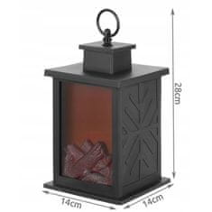 MG Lantern Fireplace LED lampáš, fekete
