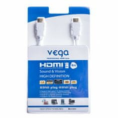 VEGA HDMI kábel 10,2 Gb / s 4 m fehér AA-1065