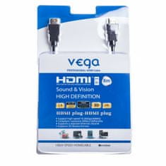 VEGA HDMI kábel 10,2 Gb / s 8 m fekete AA-1068