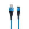 Forever GSM045627 mikro-USB kábel Shark kék 1m 2A, kék