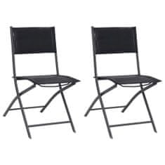shumee 2 db acél és textilén összecsukható kültéri szék