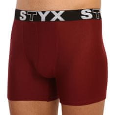 Styx Borszínű long férfi boxeralsó sport gumi (U1060) - méret S