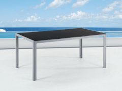 Beliani Fekete alumínium étkezőasztal 160 x 90 cm CATANIA