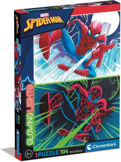 Clementoni Világító puzzle Marvel: Spiderman 104 darab