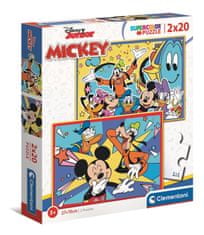 Clementoni Puzzle Mickey szórakozik a barátokkal 2x20 darab