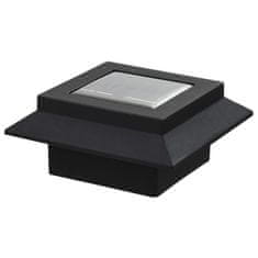 Vidaxl 12 db fekete négyzet alakú kültéri napelemes LED lámpa 12 cm 277136