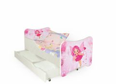 Halmar Gyermekek lécekkel ellátott ágy és egy matracot Boldog Tündér - fehér / színkombináció