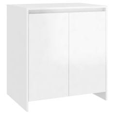 shumee magasfényű fehér forgácslap tálalószekrény 70 x 40 x 73,5 cm 