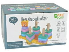 Lean-toys Fa Teddy Bear Sorter blokkok Különböző formák